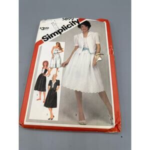 Simplicity 5892 Misses Sundress Unlined Jacket Sewing Pattern Sizes 10-20 Uncut